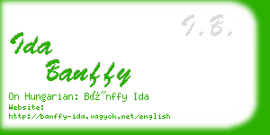 ida banffy business card